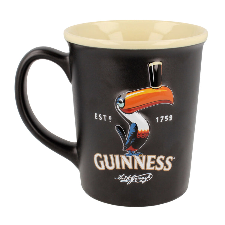GUINNESS LARGE TOUCAN EMBOSSED MUG (BLACK)