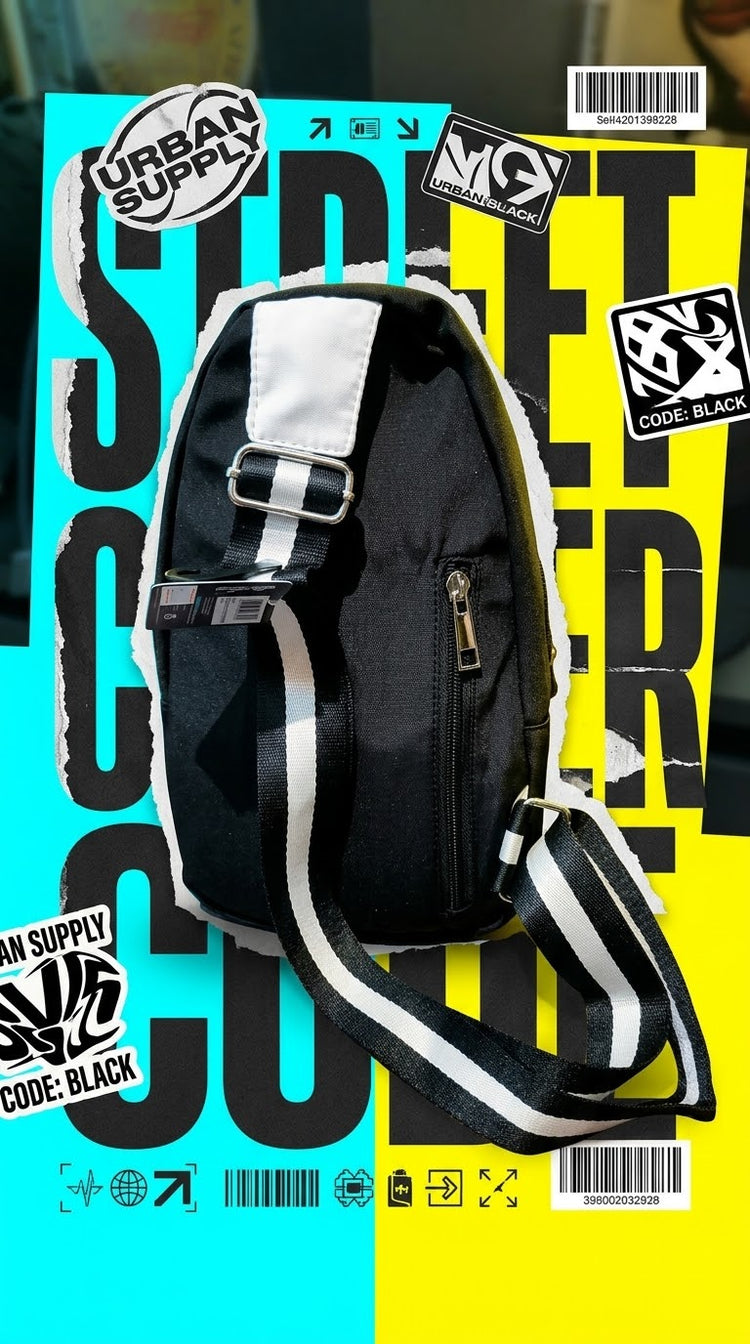 BLK/CRM SMILLING PINT CROSSBODY BAG-OS
