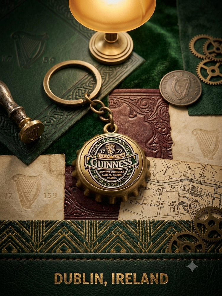 GUINNESS IRELAND BOTTLECAP KEYRING