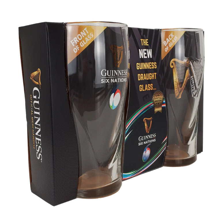 GUINNESS SIX NATIONS 2 PACK PINT GLASS