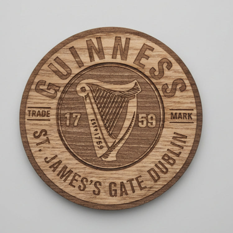 GUINESS WOODEN COASTER