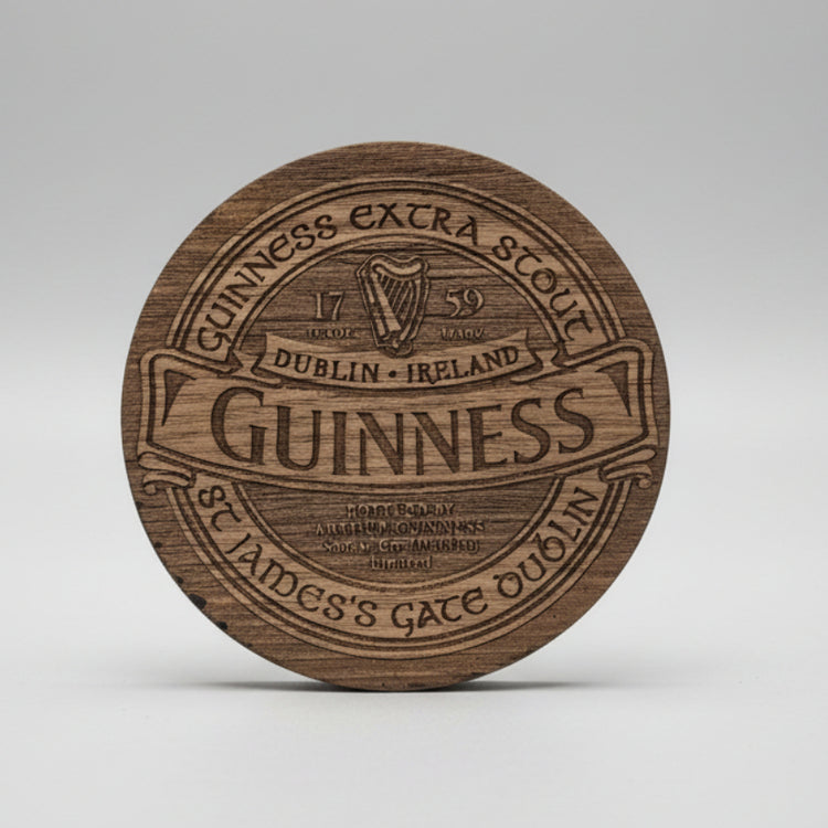GUINESS WOODEN COASTER