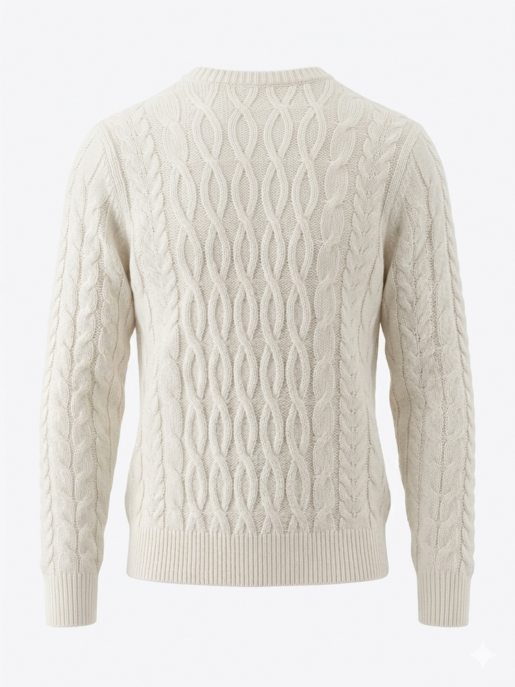 WHITE GUINNESS ARAN KNIT JUMPER
