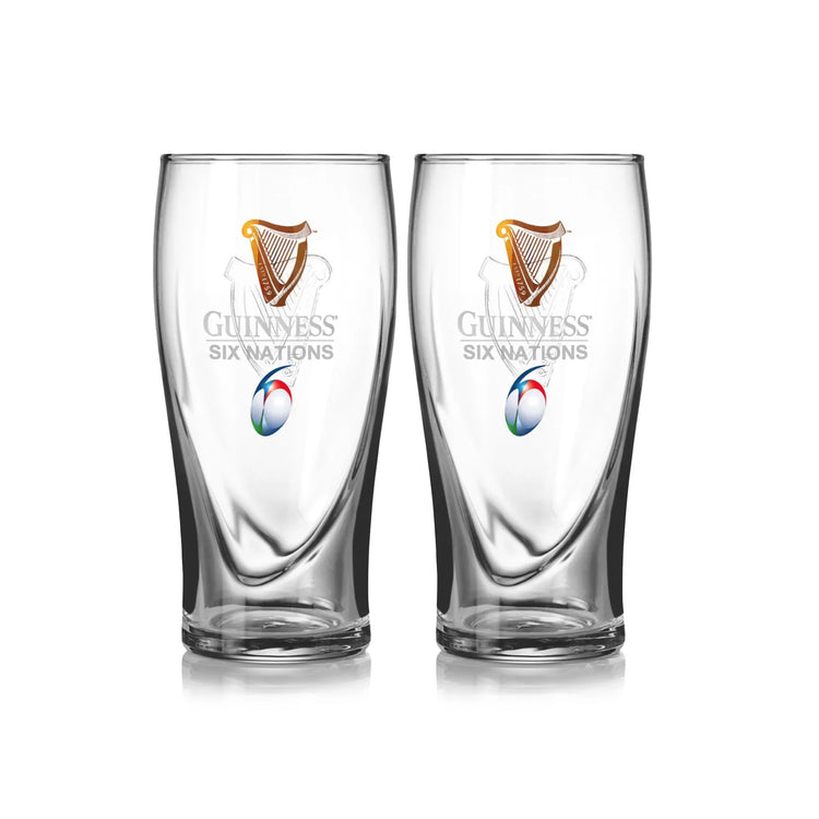 GUINNESS SIX NATIONS 2 PACK PINT GLASS