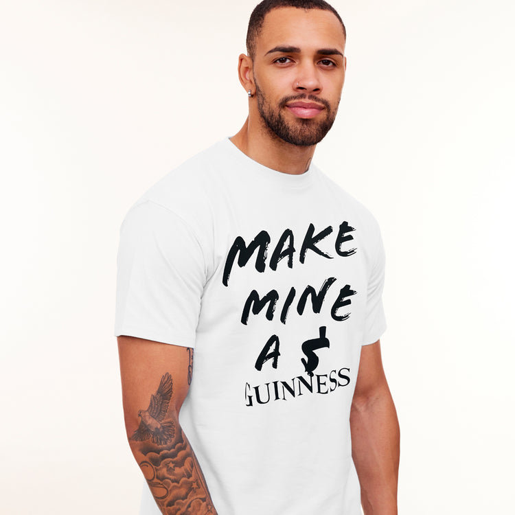GUINNESS MAKE MINE A T-SHIRT (WHITE)