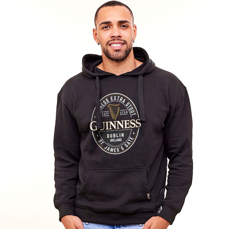 GUINNESS ST. JAMES’S GATE LABEL BLACK HOODIE