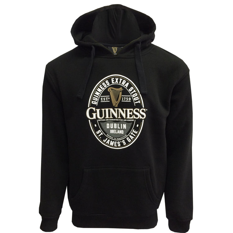GUINNESS ST. JAMES’S GATE LABEL BLACK HOODIE