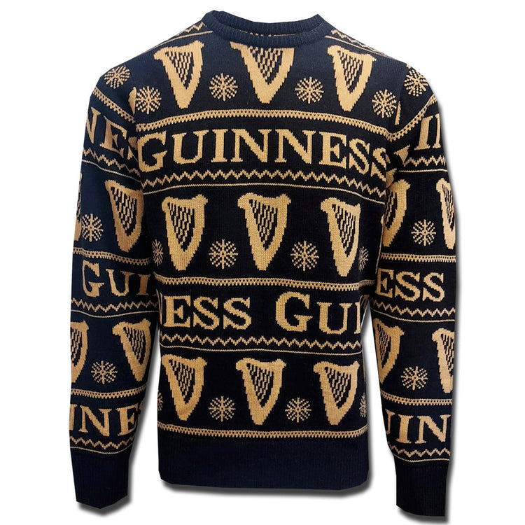 GUINNESS HARP KNIT JUMPER (BLACK/GOLD)