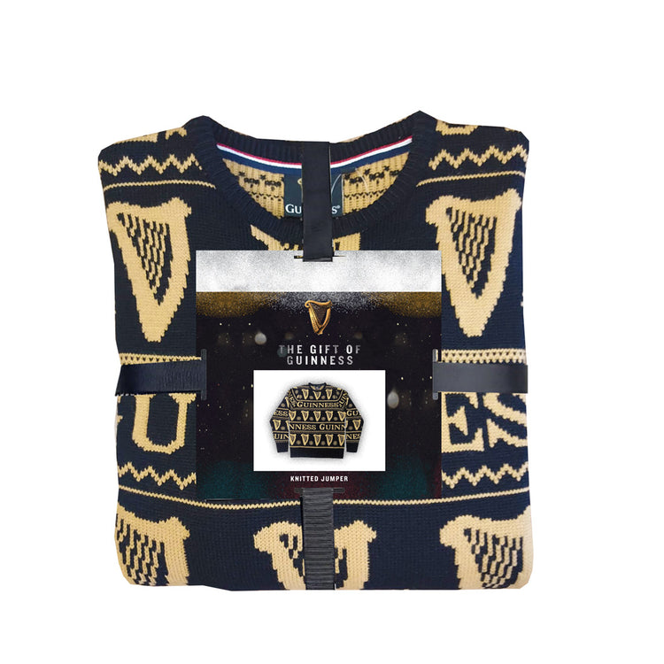 GUINNESS HARP KNIT JUMPER (BLACK/GOLD)