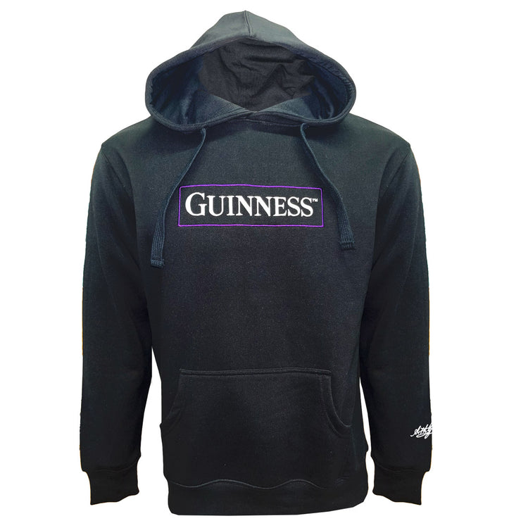 GUINNESS EMBLEM & HARP HOODIE (BLACK)