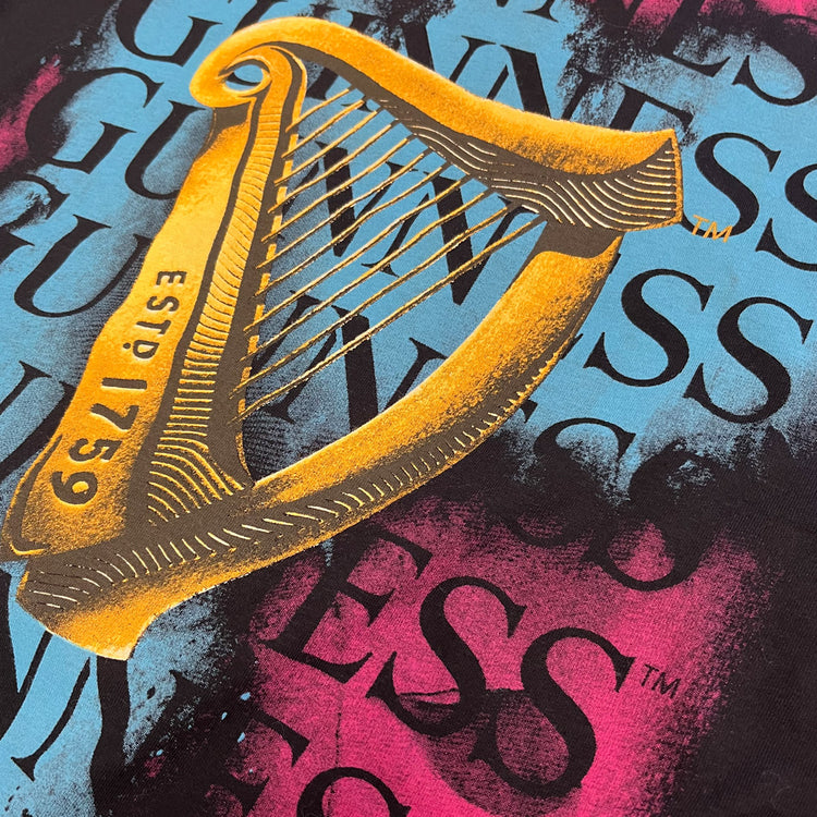 GUINNESS EMBLEM & HARP HOODIE (BLACK)