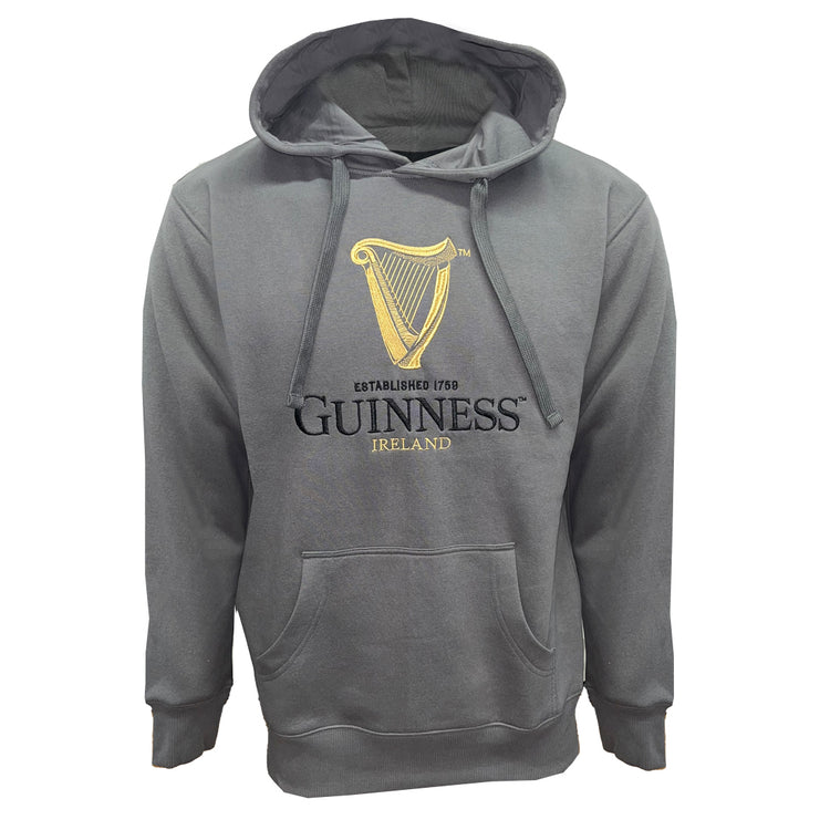 GUINNESS EMBLEM HARP UNISEX HOODIE (PEWTER)