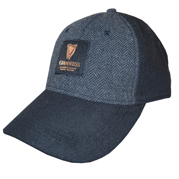 GUINNESS EMBOSSED TWEED BASEBALL CAP (BLACK)