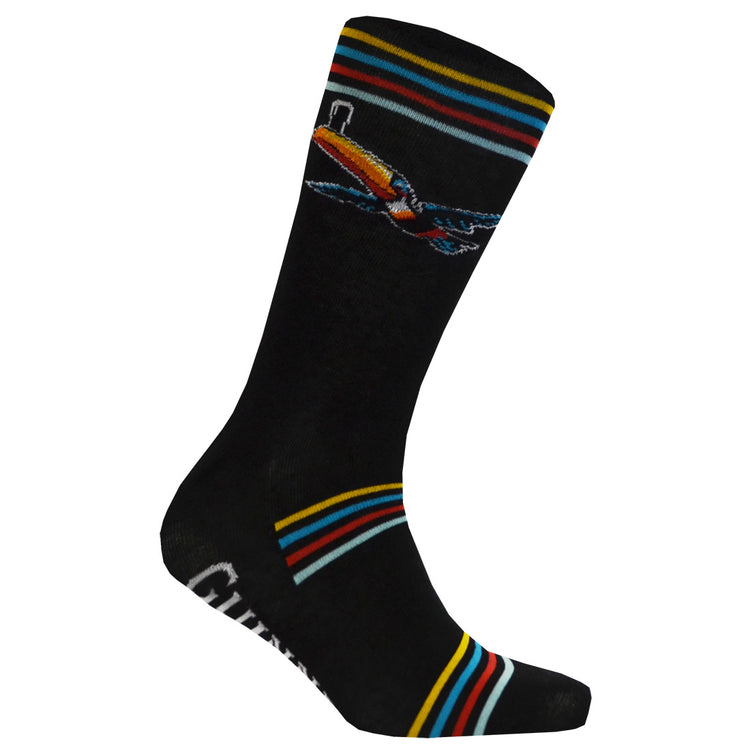 GUINNESS FLYING TOUCAN STRIPED BLACK SOCKS