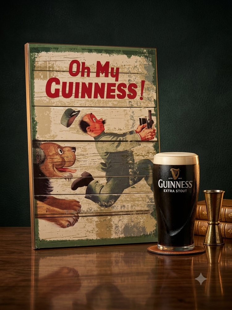 GUINNESS NOSTALGIC WOODEN SIGN