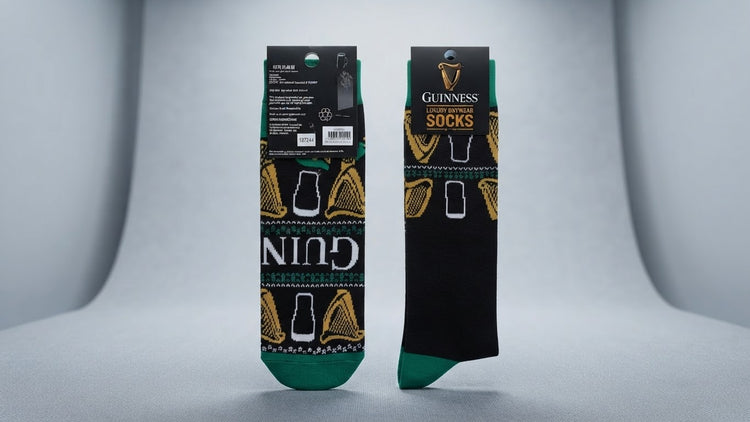 BLK/GRN GUIN HARP SOCK-OS