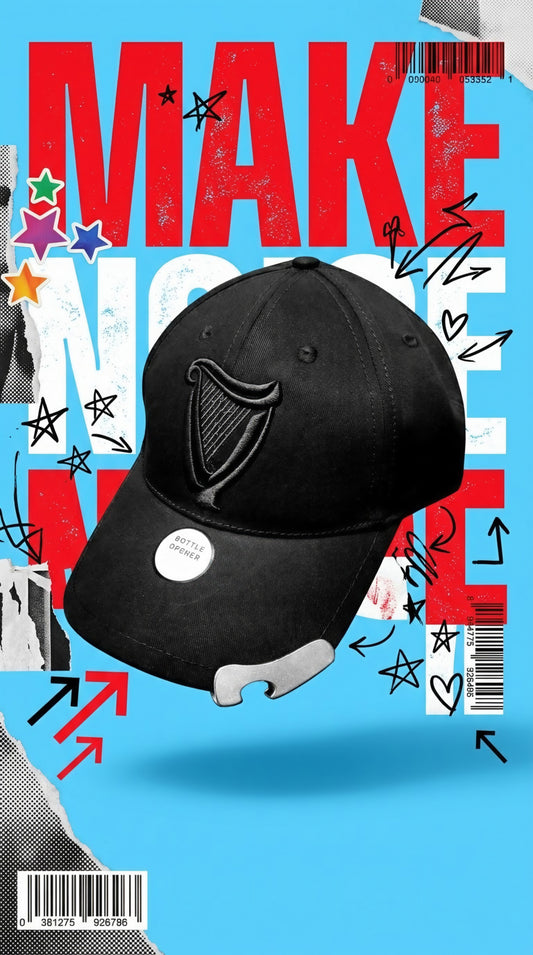 GUINNESS 3D HARP BOTTLE OPENER BASEBALL CAP
