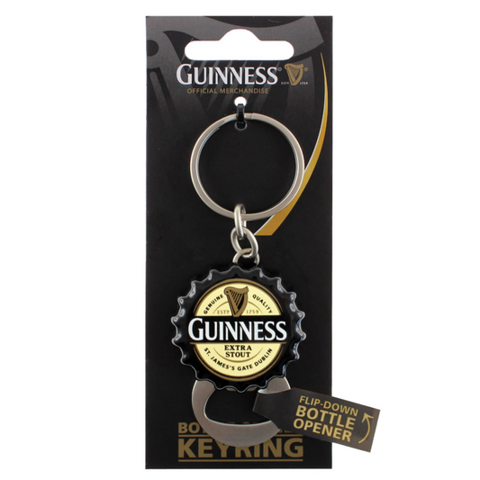 GUINNESS FLIP DOWN BOTTLE OPENER KEYRING