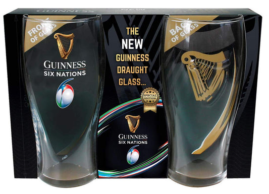GUINNESS SIX NATIONS 2 PACK PINT GLASS