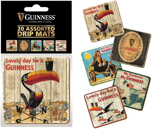 GUINNESS 20 ASSORTED BEER MATS