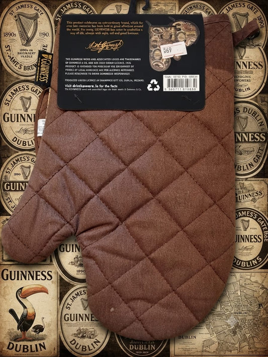 GUINNESS ARCHIVE LABEL OVEN FLOVE & POT HOLDER