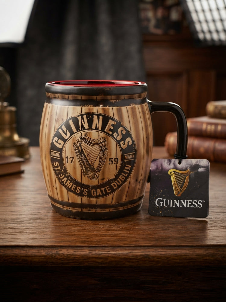 GUINNESS BOTTLETOP BARREL EFFECT MUG