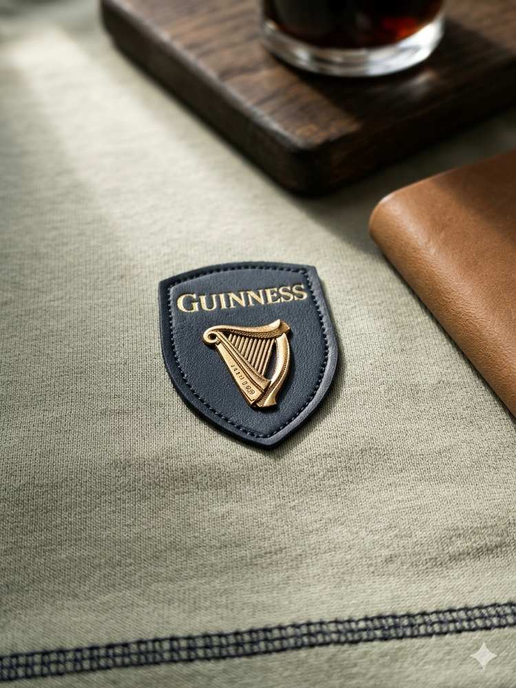 GUINNESS CREAM & BLACK RUGBY SHIRT