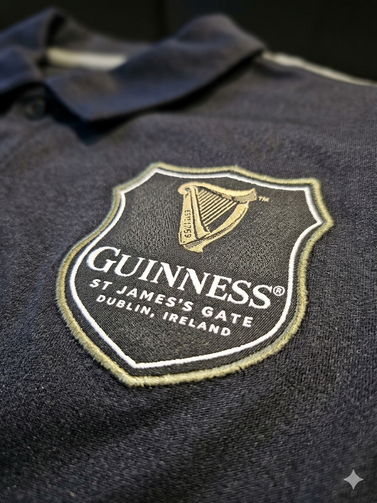 GUINNESS HARP BADGE (BLACK/GREY)