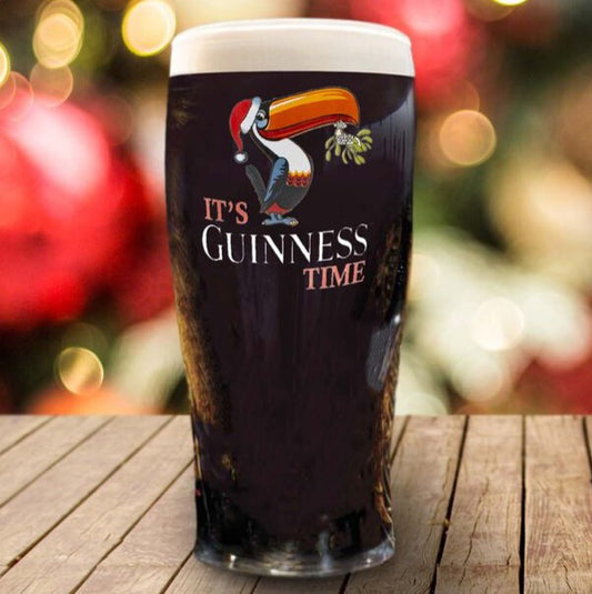 GUINNESS CHRISTMAS TOUCAN GLASS