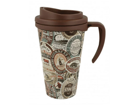GUINNESS ARCHIVE LABEL TRAVEL CUP WITH HANDLE