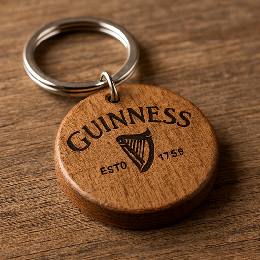GUINESS WOODEN KEYRING