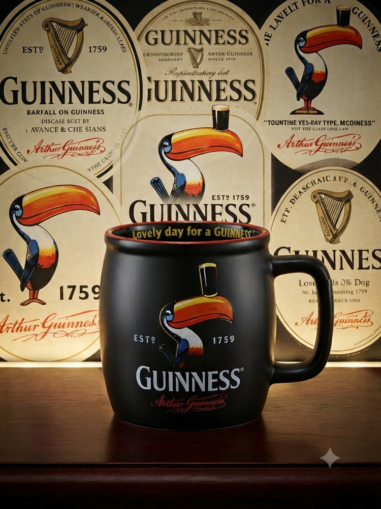 GUINNESS MINI TOUCAN MUG - BLACK