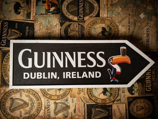 GUINNESS WOODEN ROADSIGN