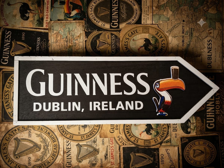 GUINNESS WOODEN ROADSIGN