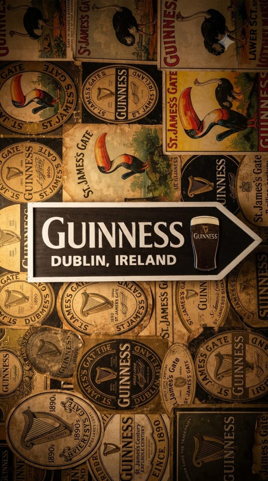 GUINNESS WOODEN ROADSIGN
