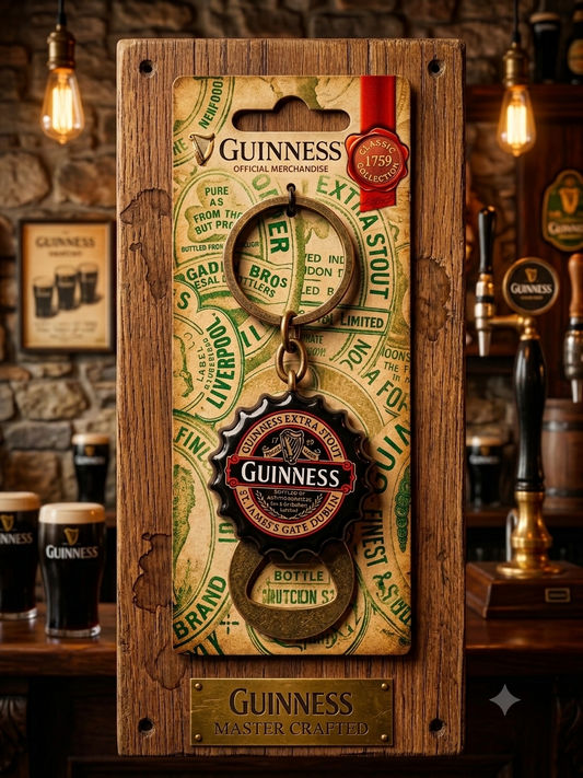 GUINNESS RUBY RED FLIPDOWN BTLE CAP OPENER KEYRING