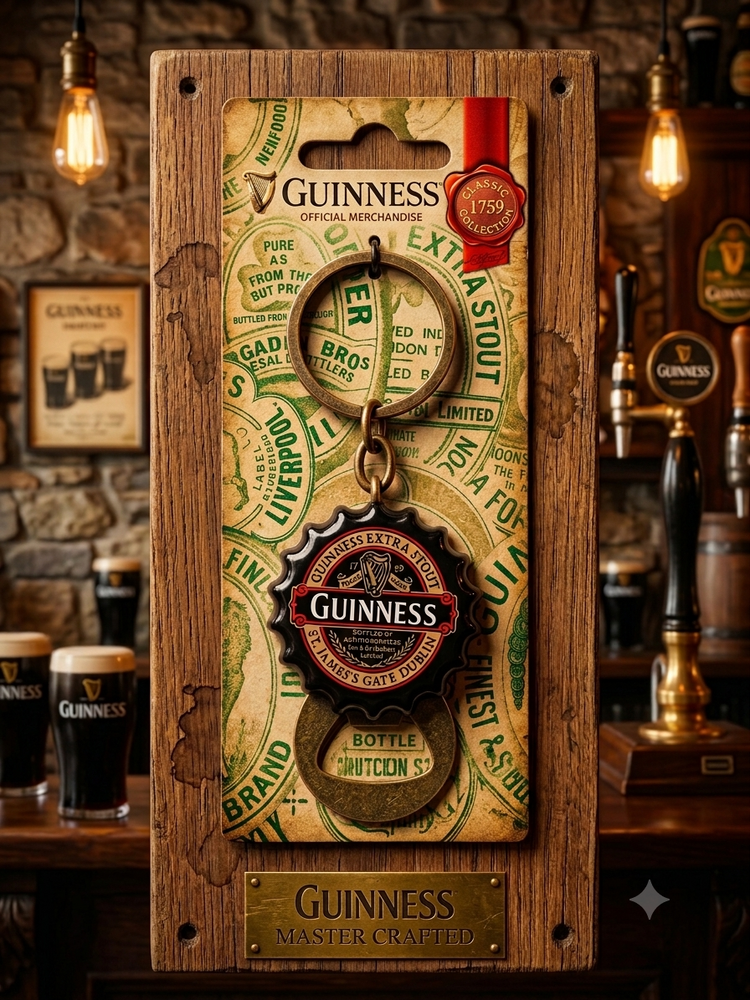 GUINNESS RUBY RED FLIPDOWN BTLE CAP OPENER KEYRING
