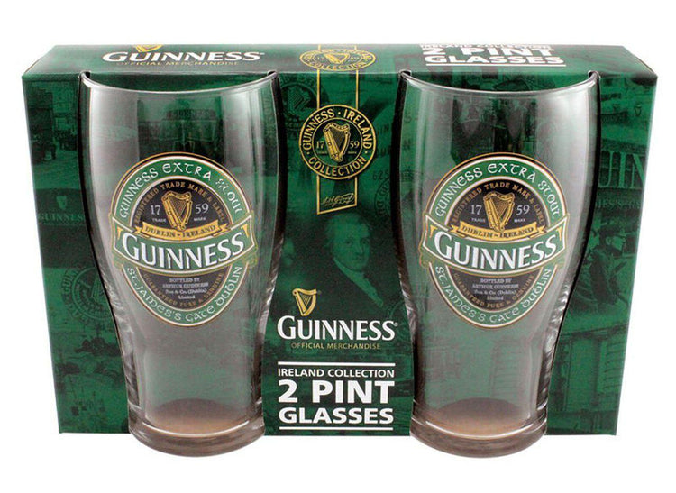 GUINNESS IRELAND 2PK PINT GLASS