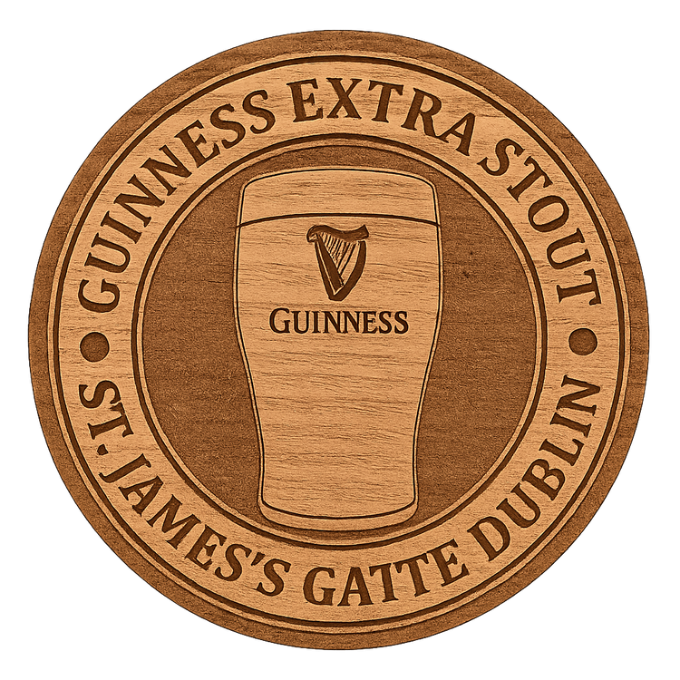 GUINESS WOODEN COASTER