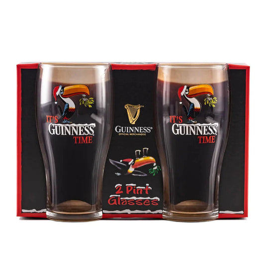GUINNESS CHRISTMAS TOUCAN GLASS 2 PACK