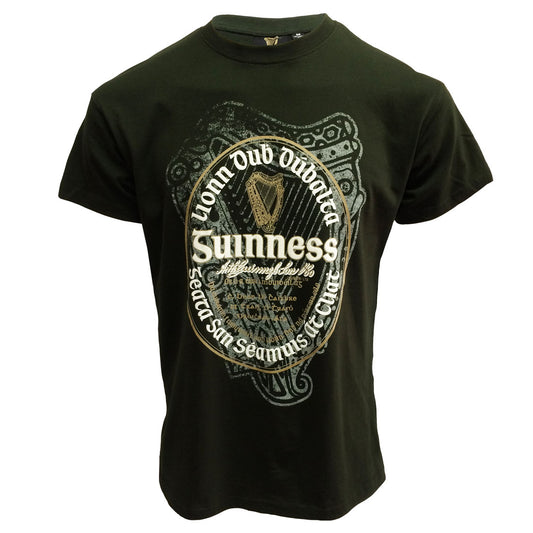GUINNESS IRISH LABEL BOTTLE GREEN T-SHIRT