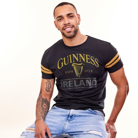 GUINNESS TAPE T-SHIRT (BLACK/DEEP TAN)