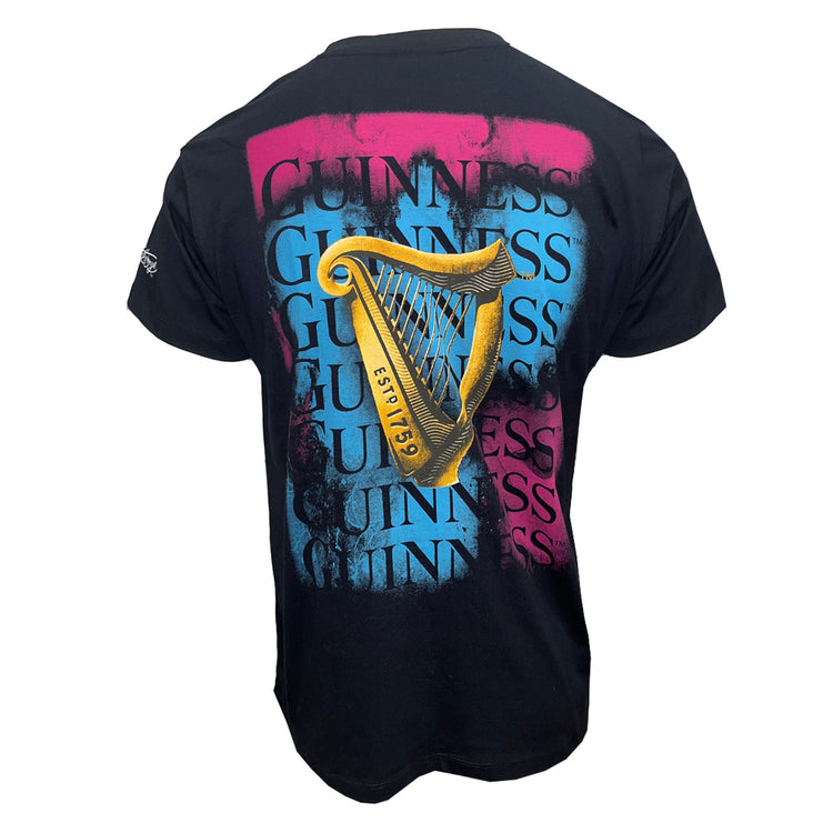 GUINNESS EMBLEM & HARP BACK T-SHIRT (BLACK)