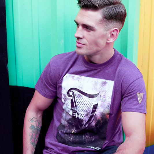 GUINNESS HARP T-SHIRT (PURPLE)