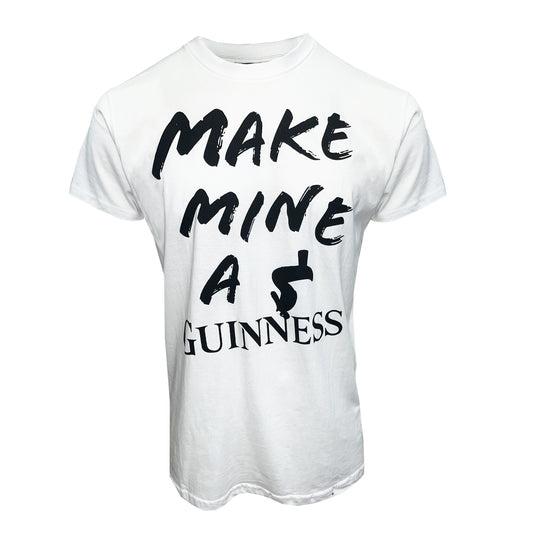 GUINNESS MAKE MINE A T-SHIRT (WHITE)