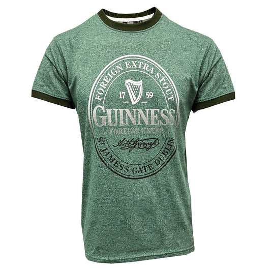 GUINNESS BADGE ROUND NECK T-SHIRT (GREEN GRINDLE)