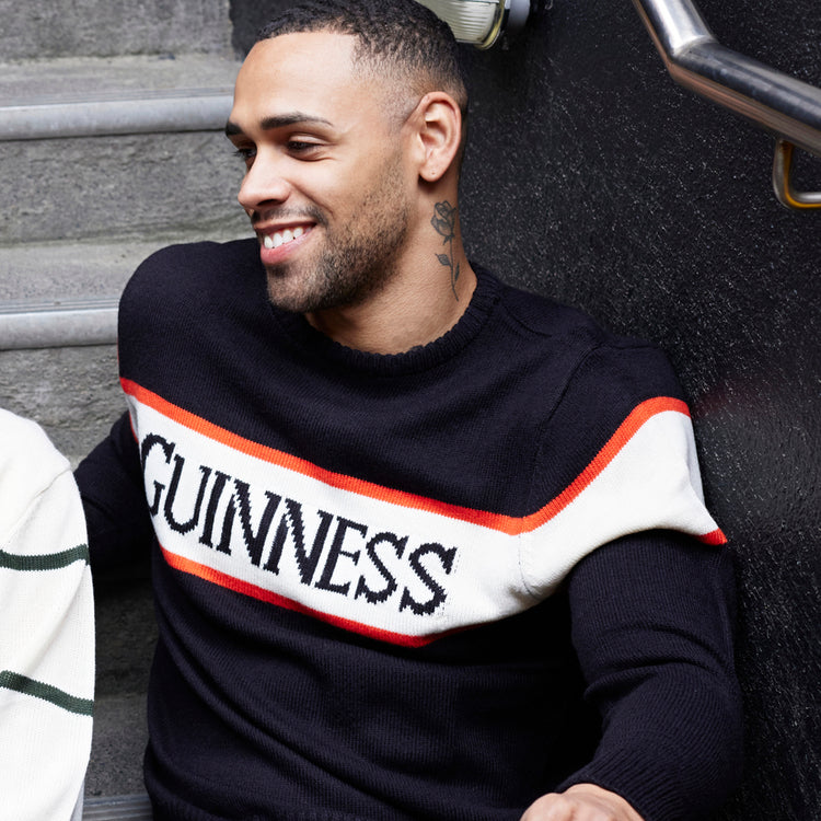 GUINNESS BLACK, WHITE & RED JUMPER