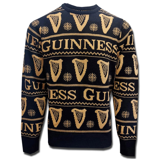 GUINNESS HARP KNIT JUMPER (BLACK/GOLD)