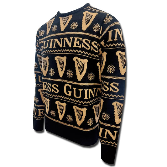 GUINNESS HARP KNIT JUMPER (BLACK/GOLD)