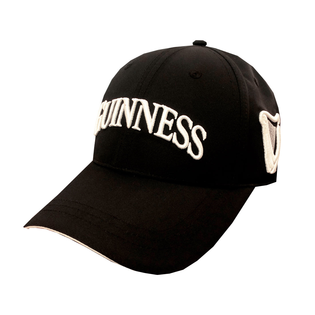 GUINNESS 3D EMBLEM HARP BASEBALL CAP (BLACK/WHITE)